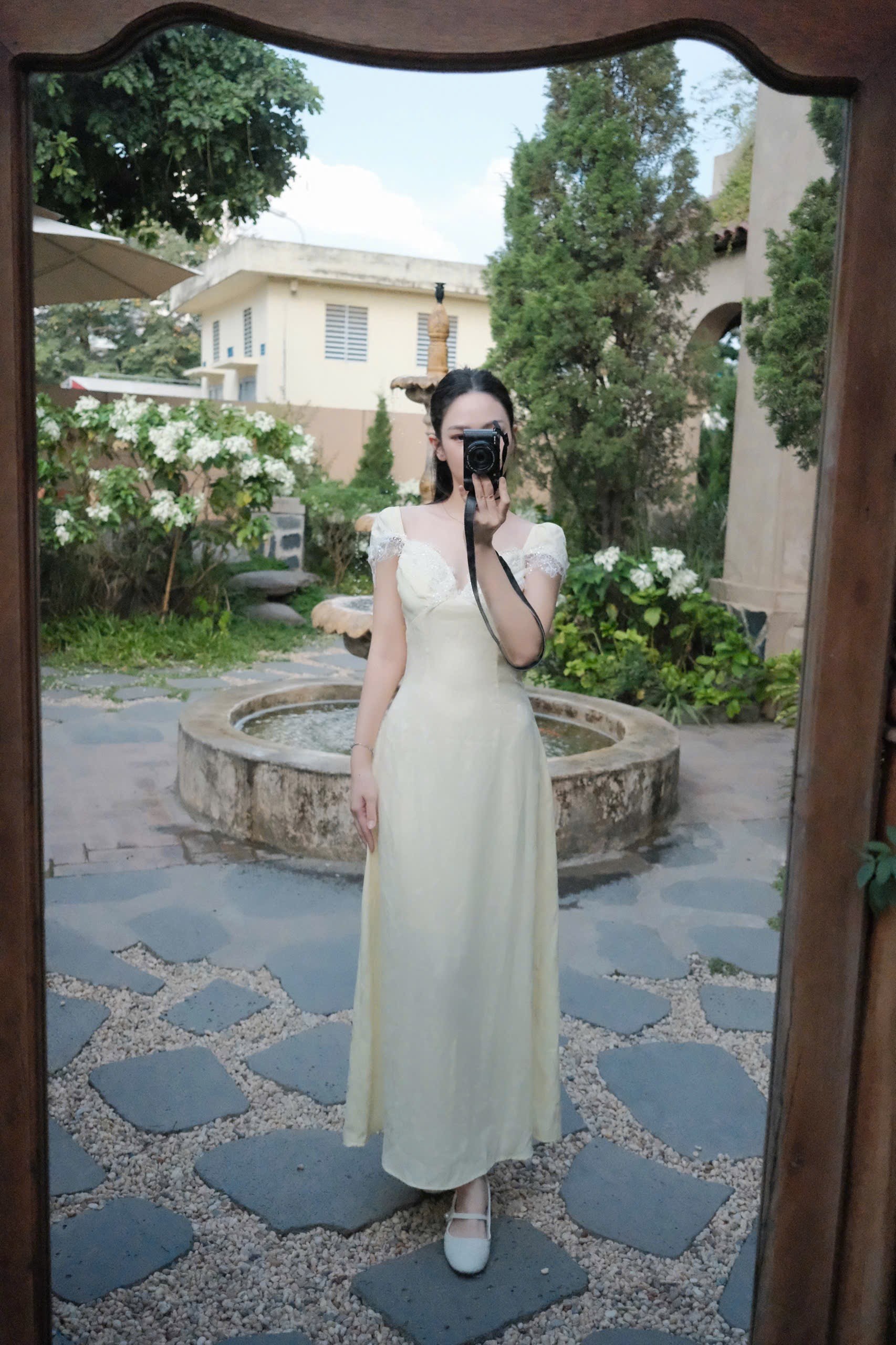 Váy lụa Fly Dress vàng gà, ảnh 4
