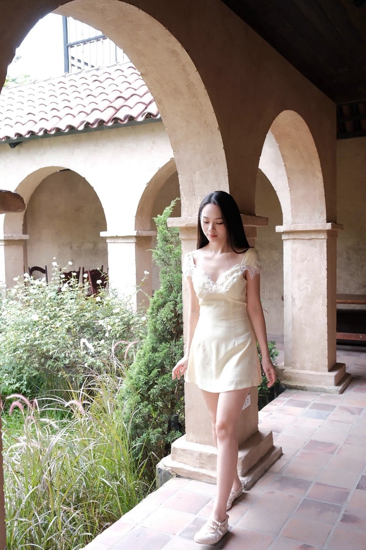 Váy Fly Dress vàng gà bản ngắn, ảnh 5