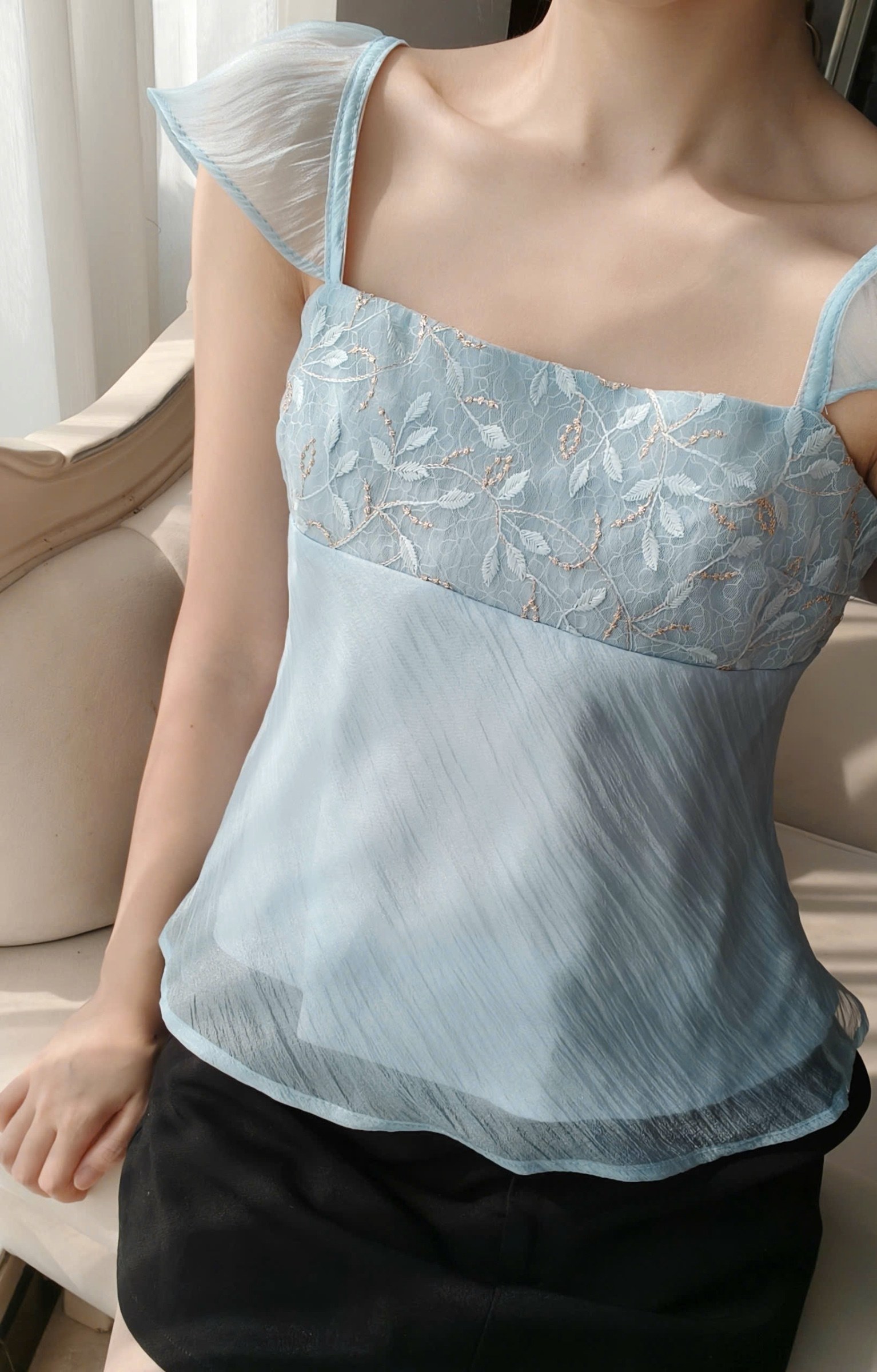 Áo tơ xanh Lily, ảnh 3